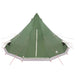 Tipi Tent met dak met opslag Groen 560 x 560 x 300 cm taft