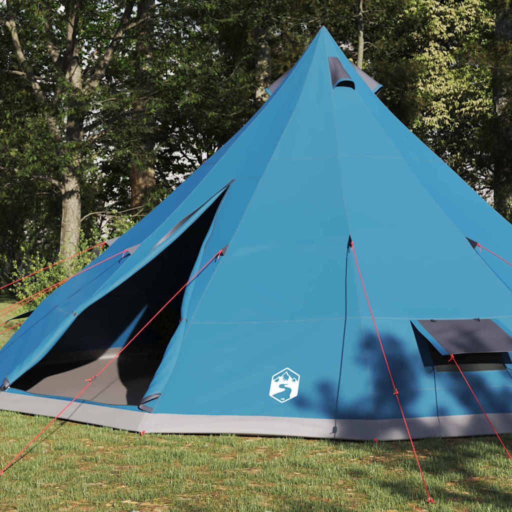 Tipi Tent met dak met opslag Blauw 560 x 560 x 300 cm taft