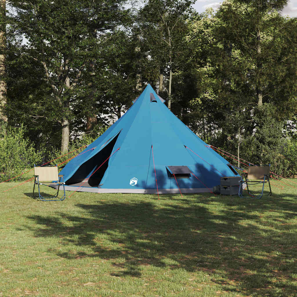 Tipi Tent met dak met opslag Blauw 560 x 560 x 300 cm taft