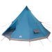 Tipi Tent met dak met opslag Blauw 560 x 560 x 300 cm taft