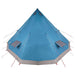 Tipi Tent met dak met opslag Blauw 560 x 560 x 300 cm taft