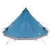 Tipi Tent met dak met opslag Blauw 560 x 560 x 300 cm taft