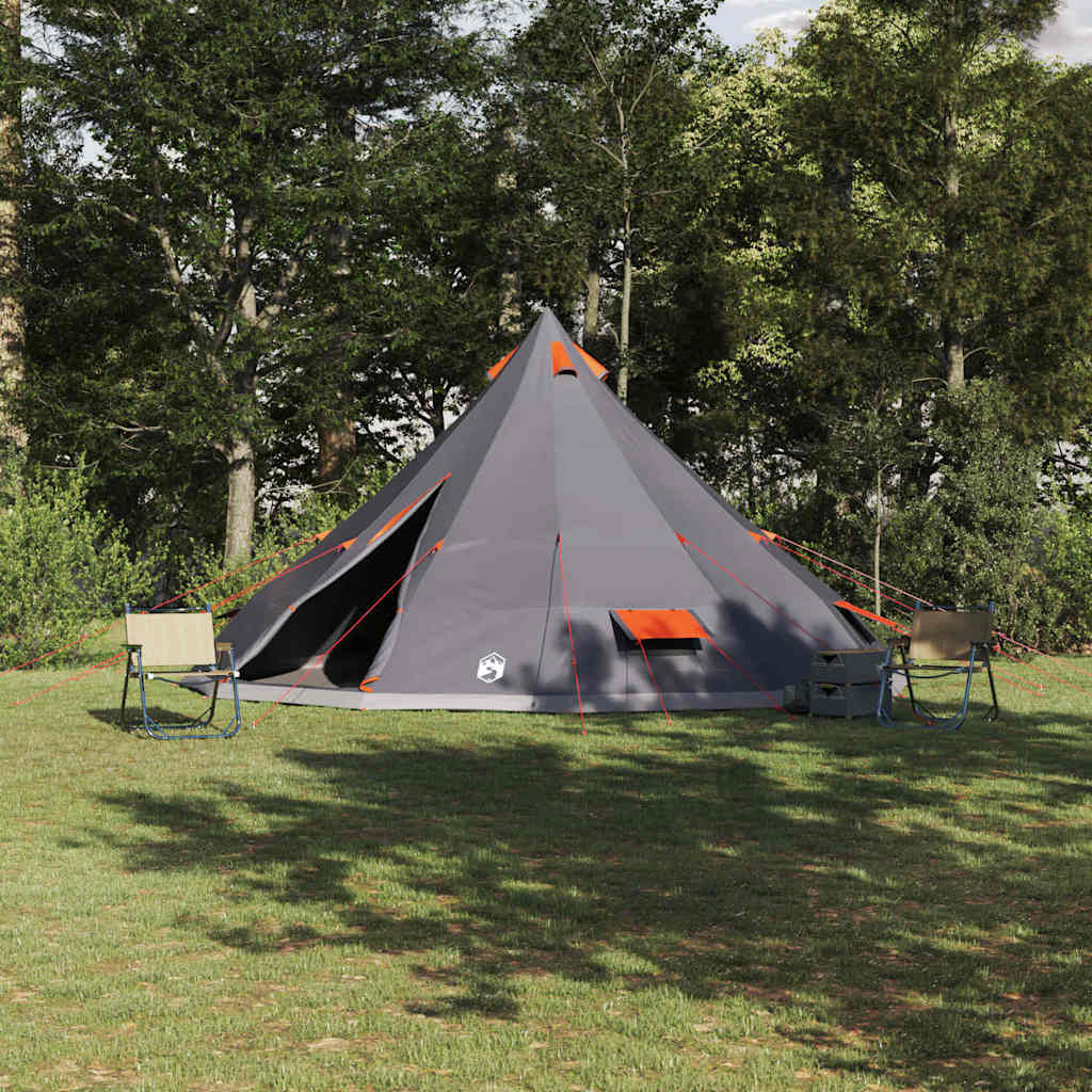 Tipi Tent met dak Grijs en Oranje 560 x 560 x 300 cm taft