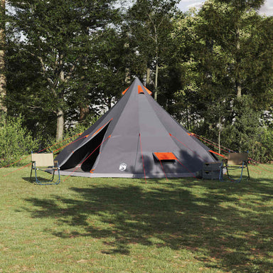 Tipi Tent met dak Grijs en Oranje 560 x 560 x 300 cm taft