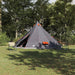 Tipi Tent met dak Grijs en Oranje 560 x 560 x 300 cm taft