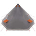 Tipi Tent met dak Grijs en Oranje 560 x 560 x 300 cm taft