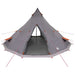 Tipi Tent met dak Grijs en Oranje 560 x 560 x 300 cm taft