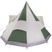 Tipi Tent met dak met opslag Groen 510 x 690 x 330 cm taft