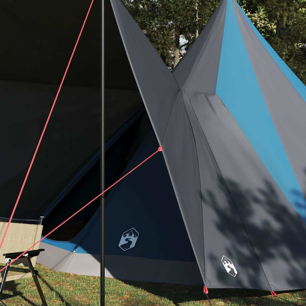 Tipi Tent met dak met opslag Blauw 510 x 690 x 330 cm taft