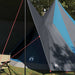 Tipi Tent met dak met opslag Blauw 510 x 690 x 330 cm taft