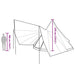 Tipi Tent met dak met opslag Blauw 510 x 690 x 330 cm taft