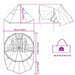 Tipi Tent met dak met opslag Blauw 510 x 690 x 330 cm taft