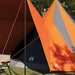 Tipi Tent met dak Grijs en Oranje 510 x 690 x 330 cm taft