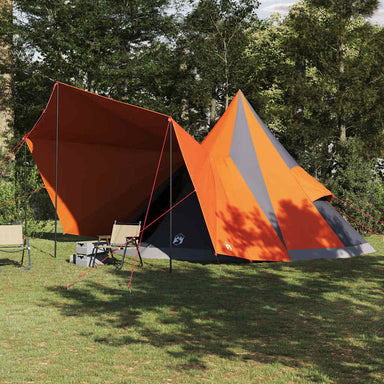 Tipi Tent met dak Grijs en Oranje 510 x 690 x 330 cm taft