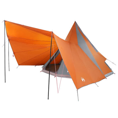 Tipi Tent met dak Grijs en Oranje 510 x 690 x 330 cm taft