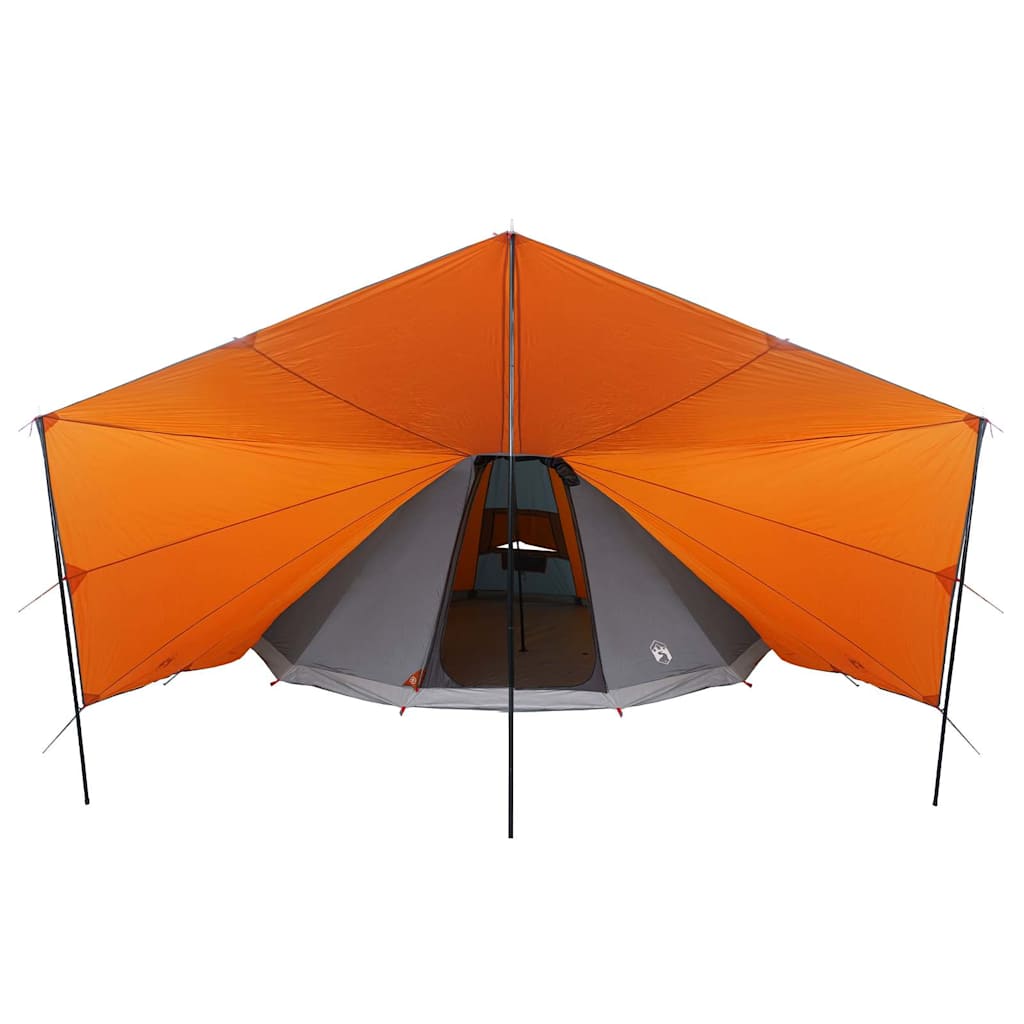 Tipi Tent met dak Grijs en Oranje 510 x 690 x 330 cm taft