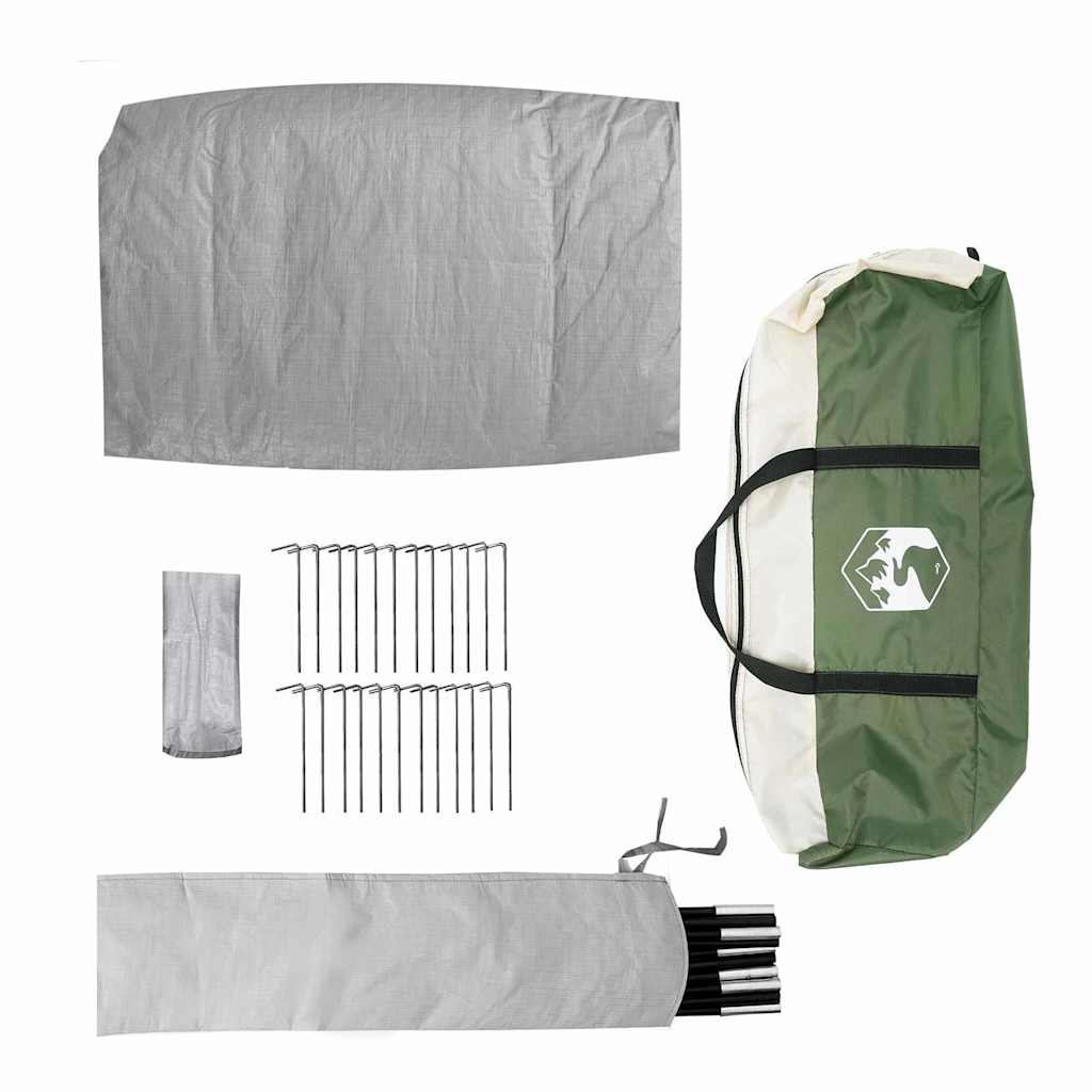 Tipi Tent met dak met opslag Groen 492 x 492 x 275 cm taft
