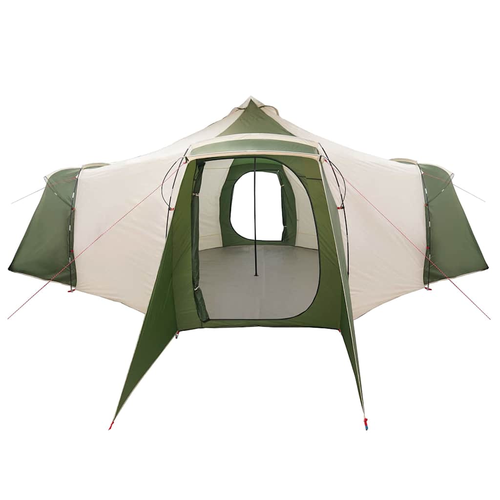 Tipi Tent met dak met opslag Groen 492 x 492 x 275 cm taft