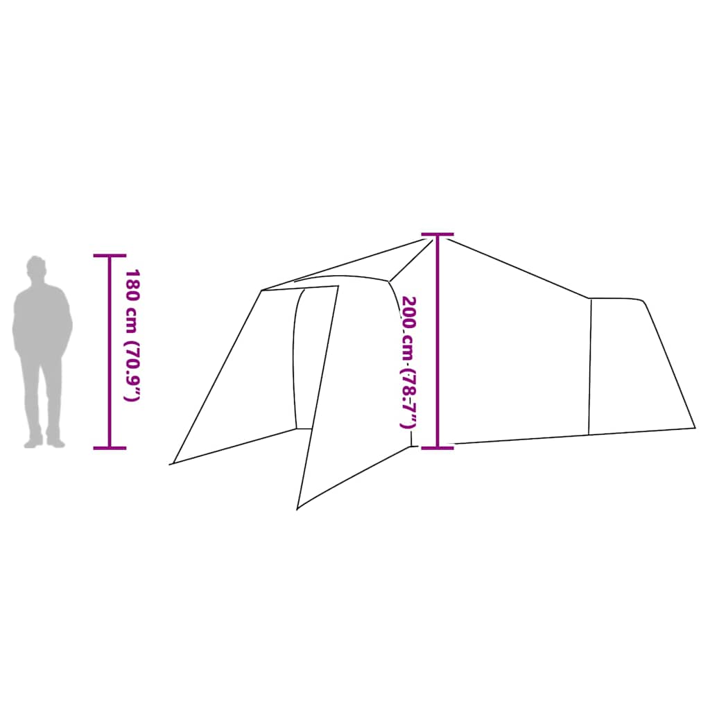 Tipi Tent met dak met opslag Blauw 492 x 492 x 275 cm taft