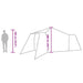 Tipi Tent met dak met opslag Blauw 492 x 492 x 275 cm taft