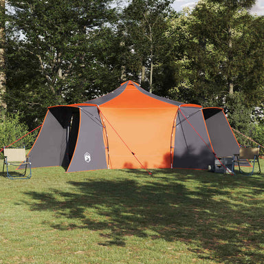 Tipi Tent met dak Grijs en Oranje 492 x 492 x 275 cm taft