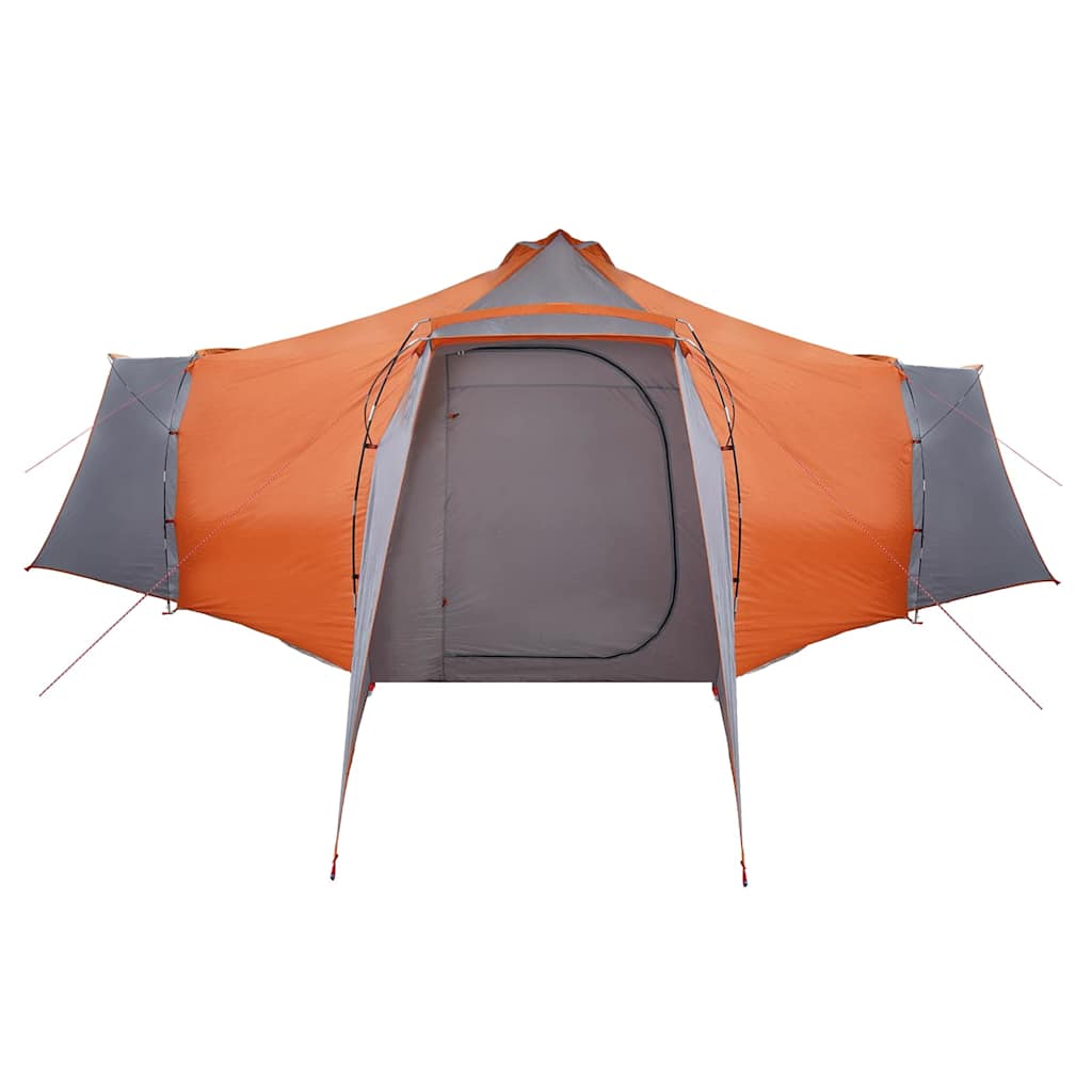 Tipi Tent met dak Grijs en Oranje 492 x 492 x 275 cm taft
