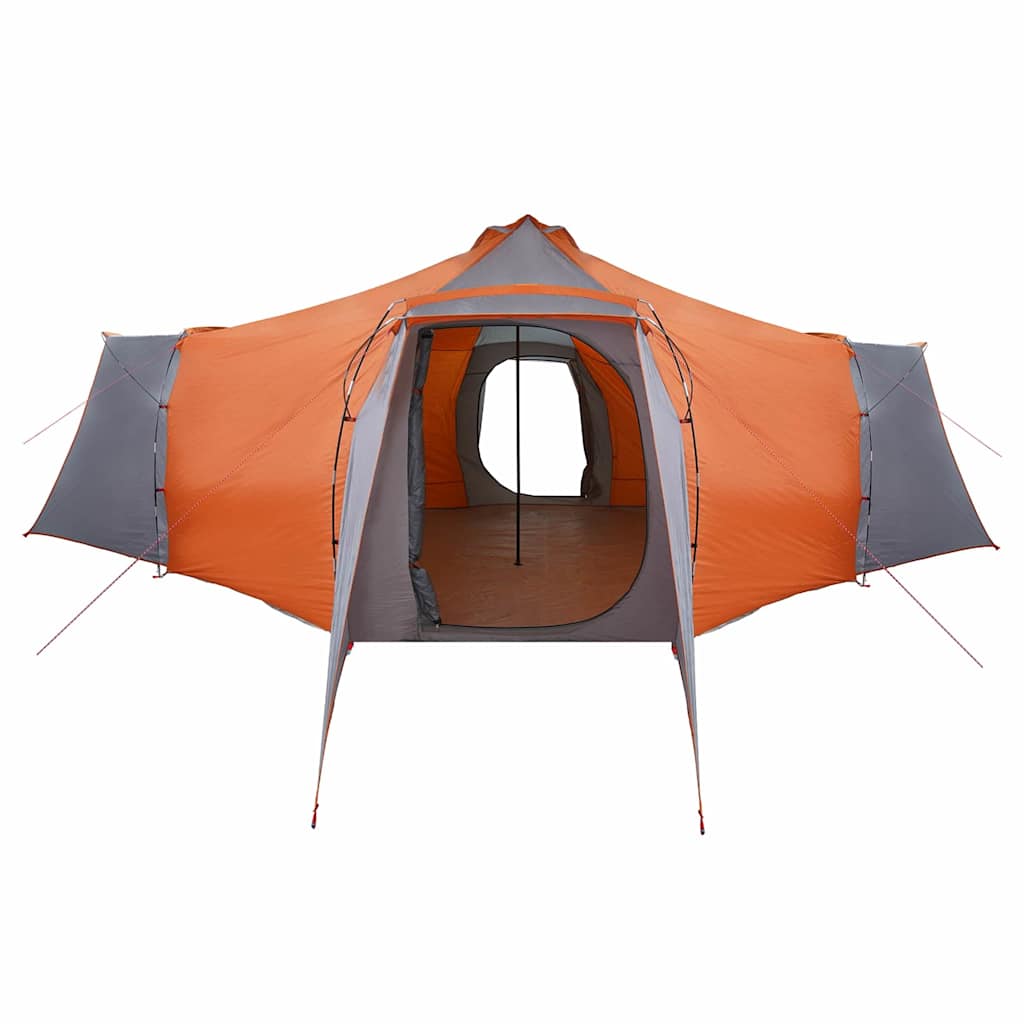 Tipi Tent met dak Grijs en Oranje 492 x 492 x 275 cm taft
