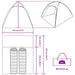 Huisje Tent met dak met opslag Groen 370 x 230 x 185 cm taft
