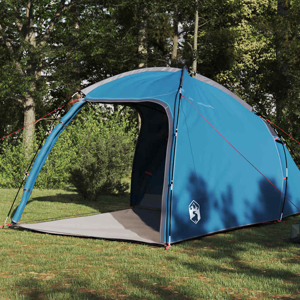 Huisje Tent met dak met opslag Blauw 370 x 230 x 185 cm taft