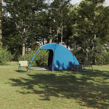 Huisje Tent met dak met opslag Blauw 370 x 230 x 185 cm taft