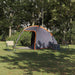 Huisje Tent met dak Grijs en Oranje 370 x 230 x 185 cm taft