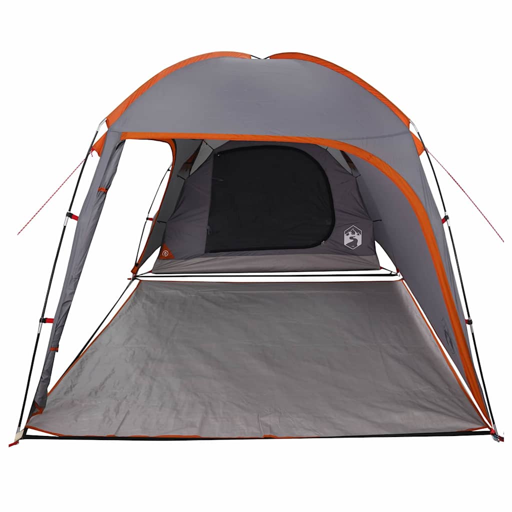 Huisje Tent met dak Grijs en Oranje 370 x 230 x 185 cm taft