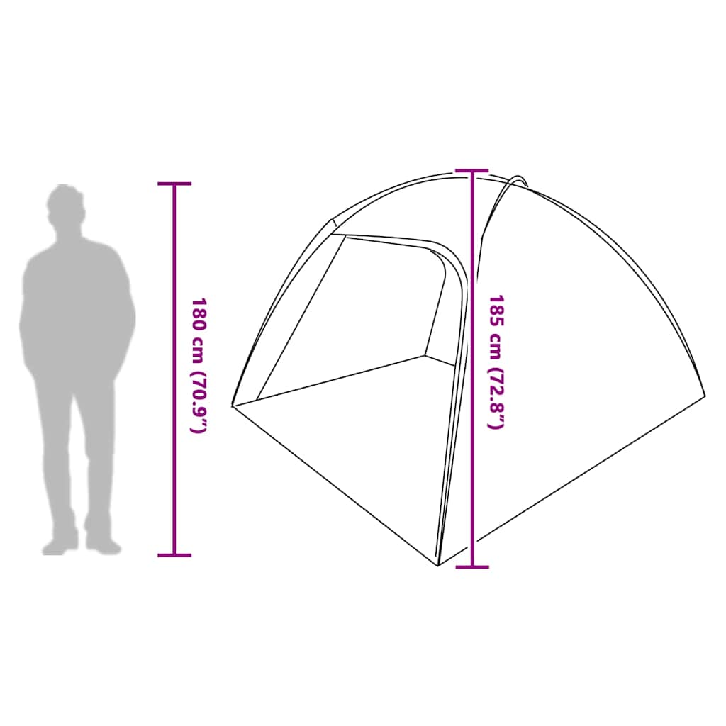 Huisje Tent met dak Grijs en Oranje 370 x 230 x 185 cm taft
