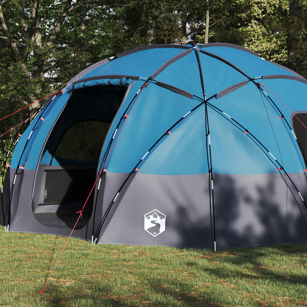 Koepeltent met dak met opslag Blauw 475 x 475 x 235 cm taft