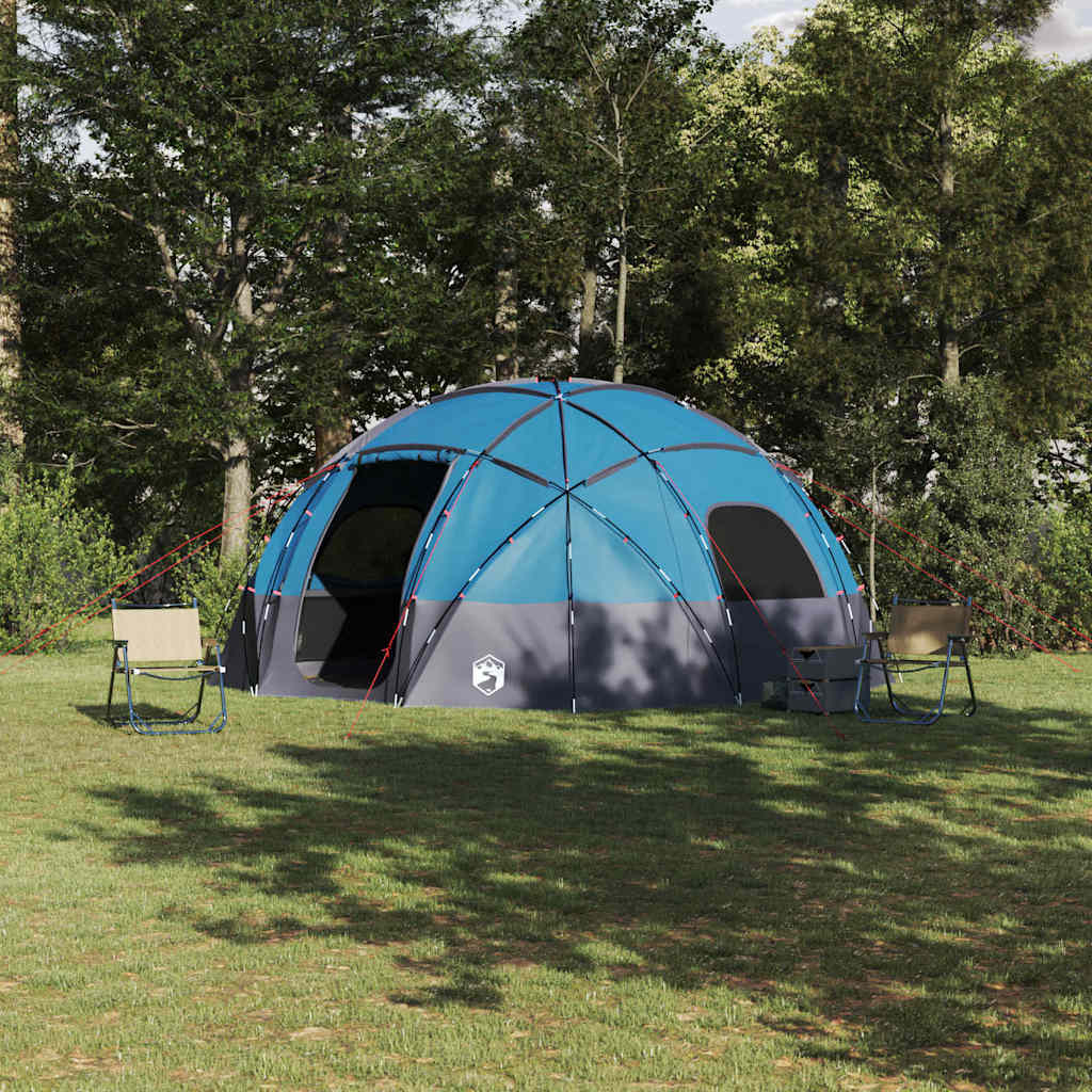 Koepeltent met dak met opslag Blauw 475 x 475 x 235 cm taft