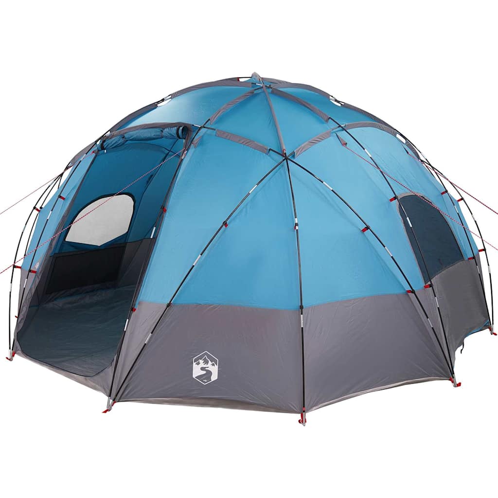 Koepeltent met dak met opslag Blauw 475 x 475 x 235 cm taft