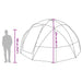 Koepeltent met dak met opslag Blauw 475 x 475 x 235 cm taft