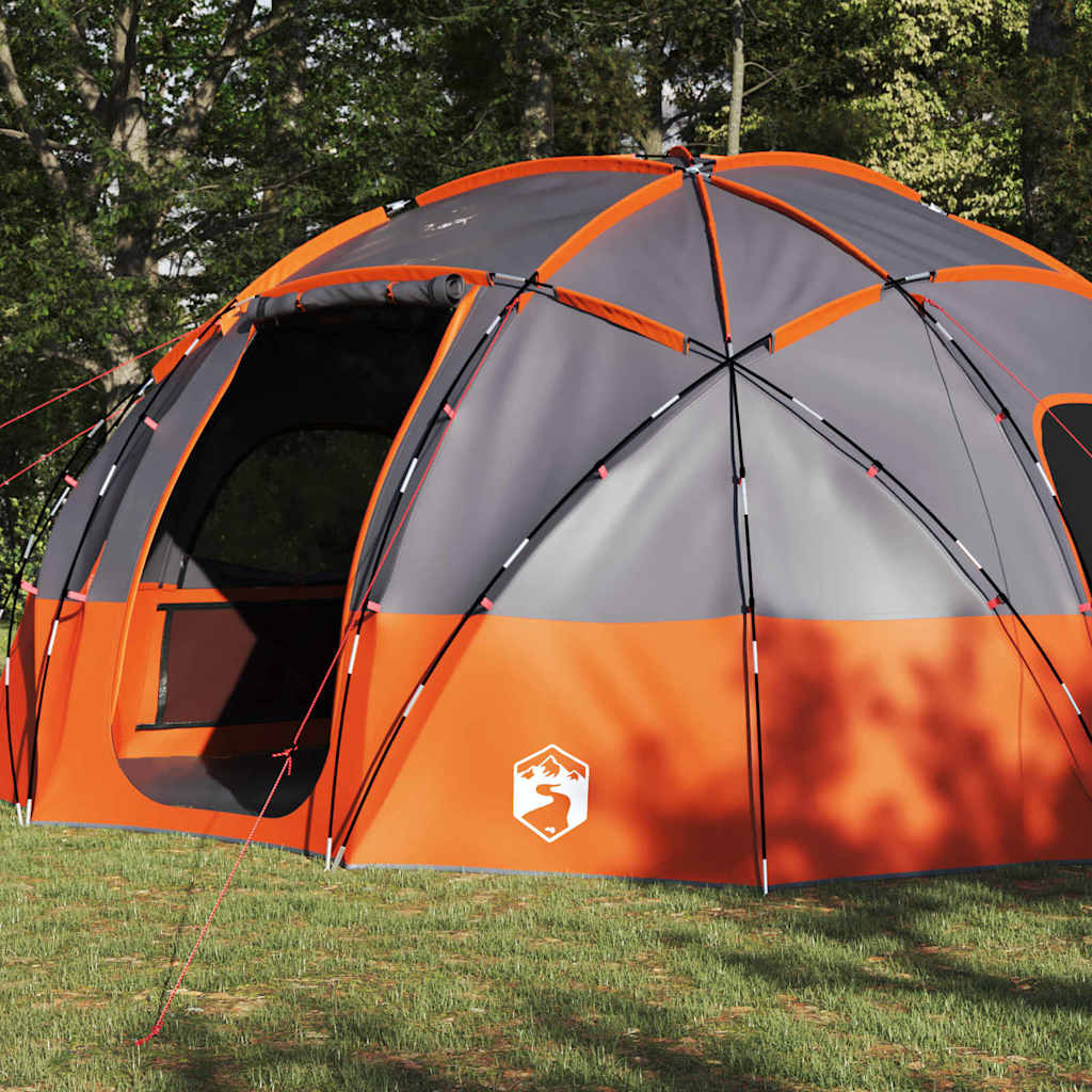 Koepeltent met dak Grijs en Oranje 475 x 475 x 235 cm taft