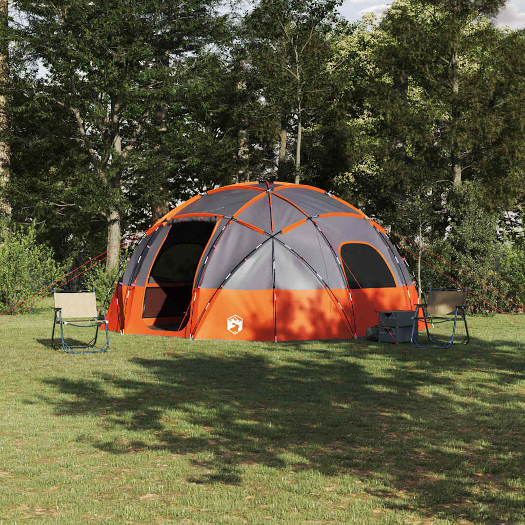 Koepeltent met dak Grijs en Oranje 475 x 475 x 235 cm taft