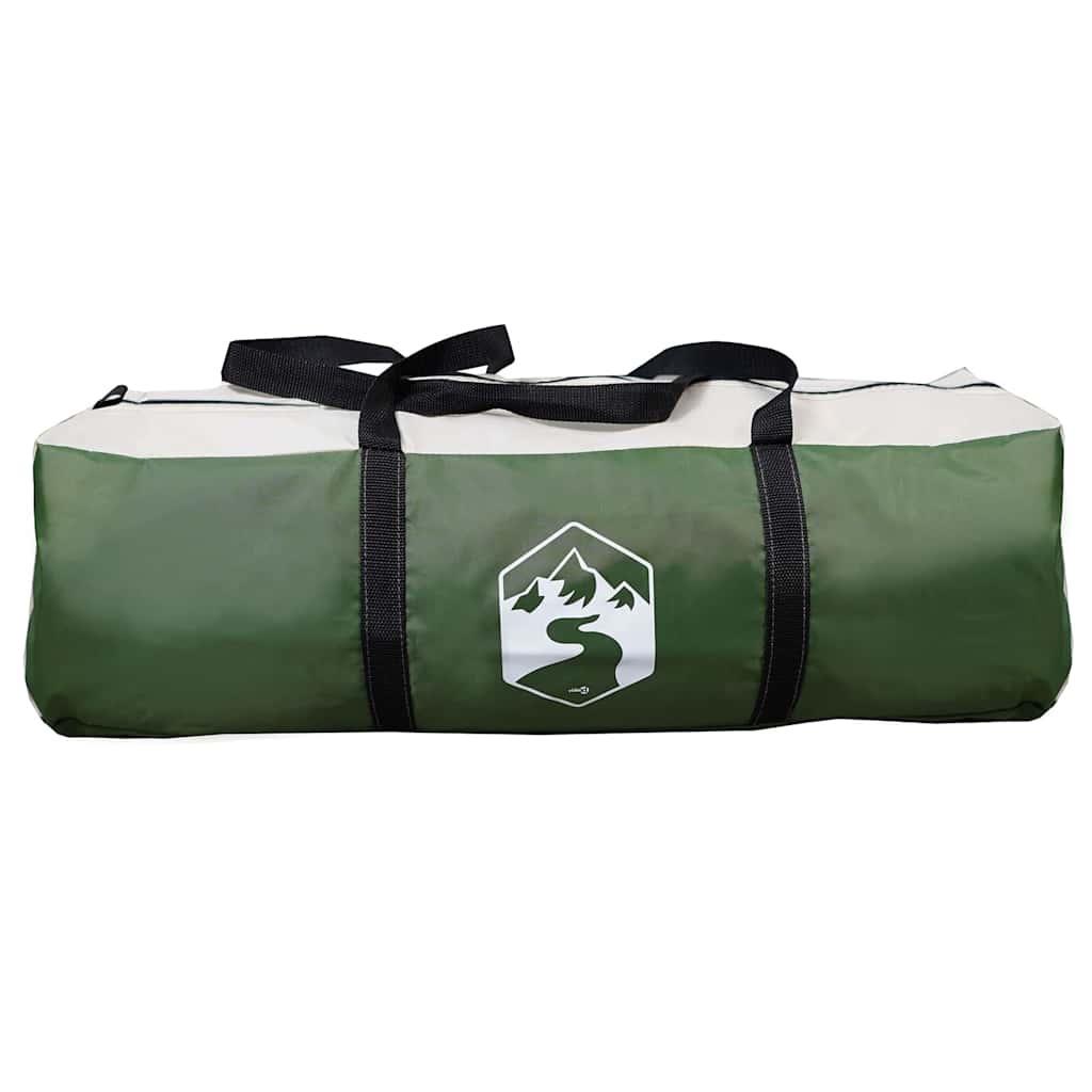 Fietstent met dak met opslag Groen 256 x 222 x 182 cm taft