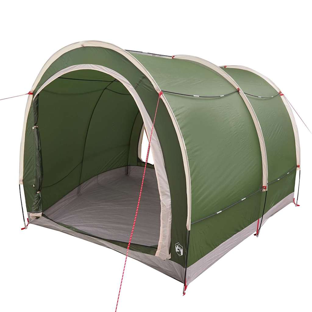 Fietstent met dak met opslag Groen 256 x 222 x 182 cm taft