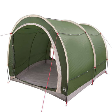 Fietstent met dak met opslag Groen 256 x 222 x 182 cm taft