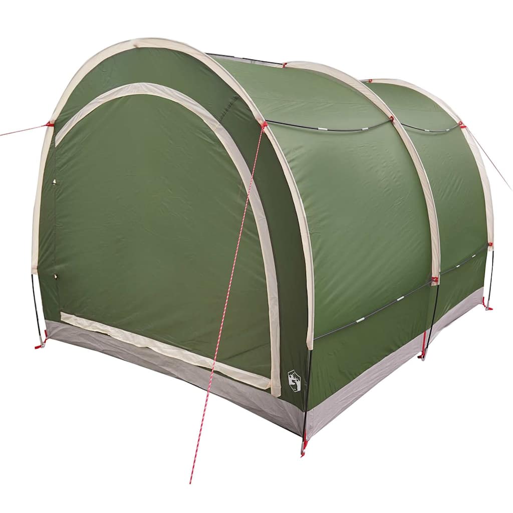 Fietstent met dak met opslag Groen 256 x 222 x 182 cm taft