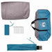 Fietstent met dak met opslag Blauw 256 x 222 x 182 cm taft