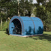 Fietstent met dak met opslag Blauw 256 x 222 x 182 cm taft