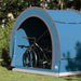 Fietstent met dak met opslag Blauw 256 x 222 x 182 cm taft