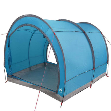 Fietstent met dak met opslag Blauw 256 x 222 x 182 cm taft