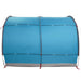 Fietstent met dak met opslag Blauw 256 x 222 x 182 cm taft