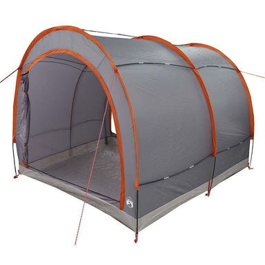 Fietstent met dak Grijs en Oranje 256 x 222 x 182 cm taft