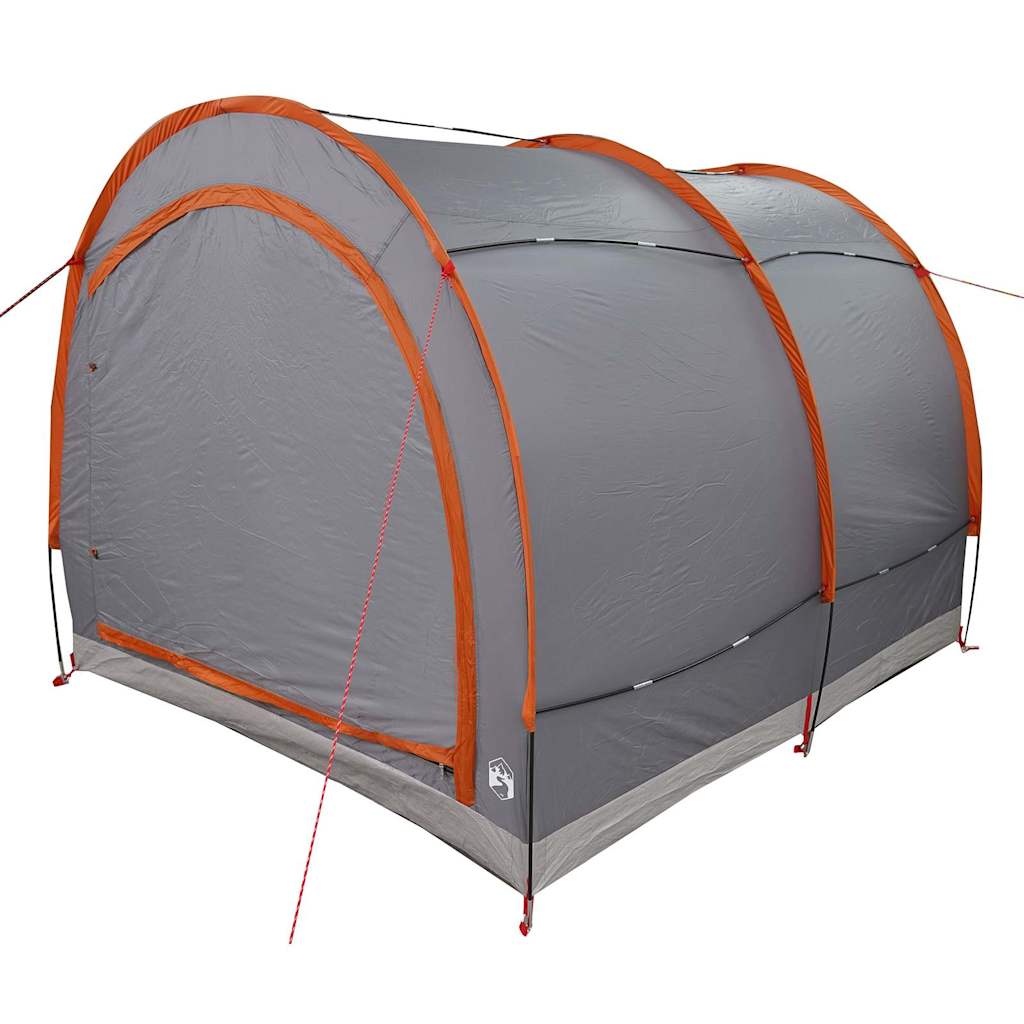 Fietstent met dak Grijs en Oranje 256 x 222 x 182 cm taft